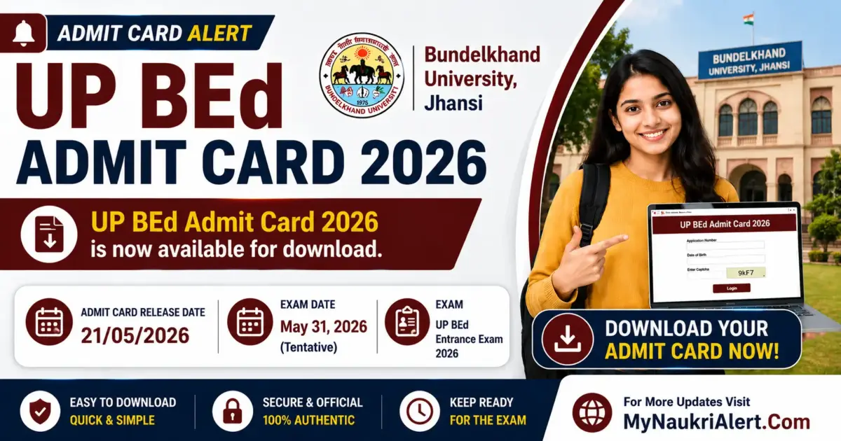 UP BEd Admit Card 2026 is now available for download.